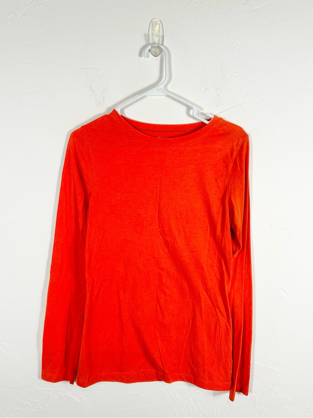Magellan Sportswear Orange Long Sleeve Crew Neck T-Shirt Size M Cotton Blend